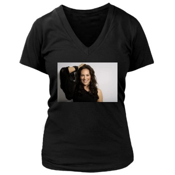 Annabeth Gish Women's Deep V-Neck TShirt