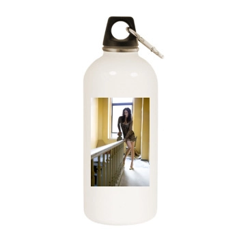 Annabeth Gish White Water Bottle With Carabiner