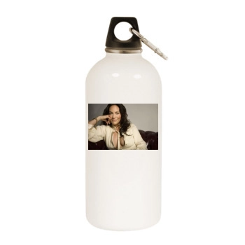 Annabeth Gish White Water Bottle With Carabiner