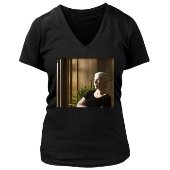 Annie Lennox Women's Deep V-Neck TShirt