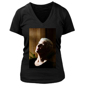 Annie Lennox Women's Deep V-Neck TShirt