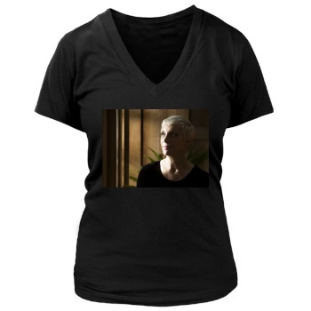 Annie Lennox Women's Deep V-Neck TShirt