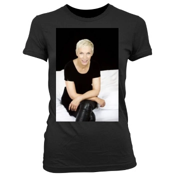 Annie Lennox Women's Junior Cut Crewneck T-Shirt