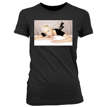 Annie Lennox Women's Junior Cut Crewneck T-Shirt