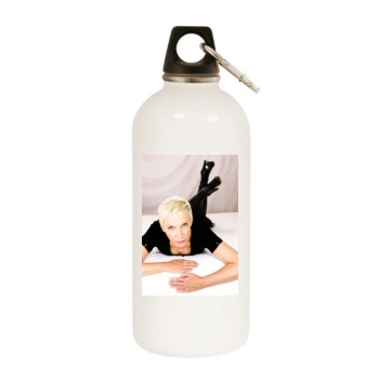 Annie Lennox White Water Bottle With Carabiner