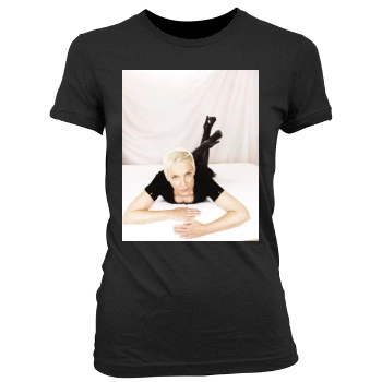 Annie Lennox Women's Junior Cut Crewneck T-Shirt