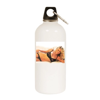 Abi Titmuss White Water Bottle With Carabiner