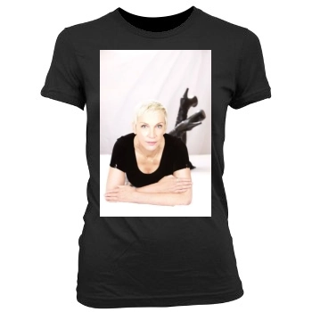 Annie Lennox Women's Junior Cut Crewneck T-Shirt