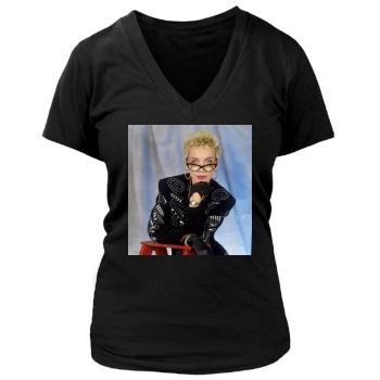 Annie Lennox Women's Deep V-Neck TShirt