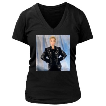 Annie Lennox Women's Deep V-Neck TShirt