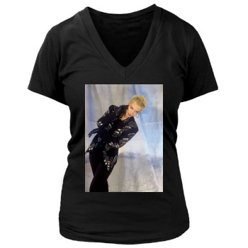 Annie Lennox Women's Deep V-Neck TShirt