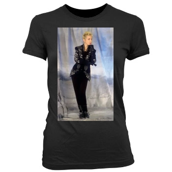 Annie Lennox Women's Junior Cut Crewneck T-Shirt