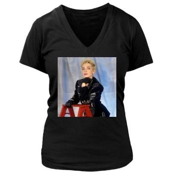 Annie Lennox Women's Deep V-Neck TShirt