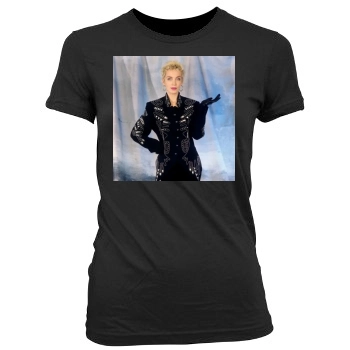 Annie Lennox Women's Junior Cut Crewneck T-Shirt