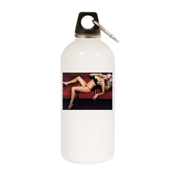 Abi Titmuss White Water Bottle With Carabiner