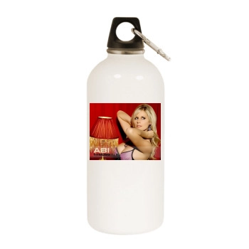 Abi Titmuss White Water Bottle With Carabiner