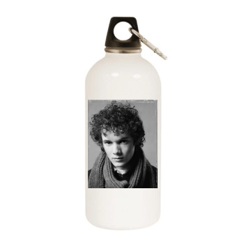 Anton Yelchin White Water Bottle With Carabiner