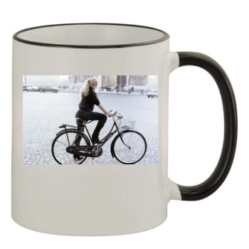 Arielle Dombasle 11oz Colored Rim & Handle Mug