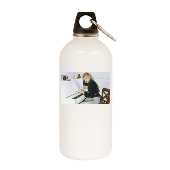 Arielle Dombasle White Water Bottle With Carabiner