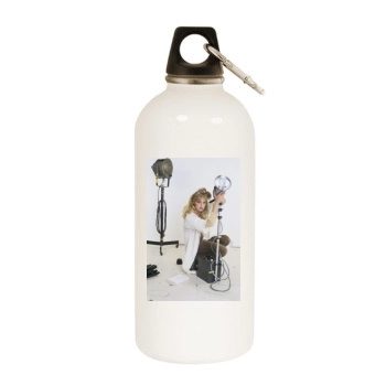 Arielle Dombasle White Water Bottle With Carabiner