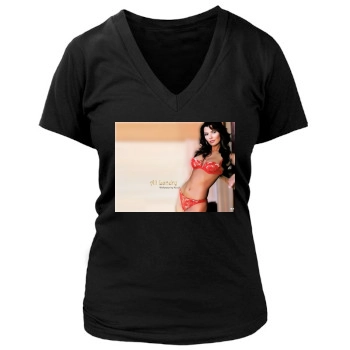 Ali Landry Women's Deep V-Neck TShirt