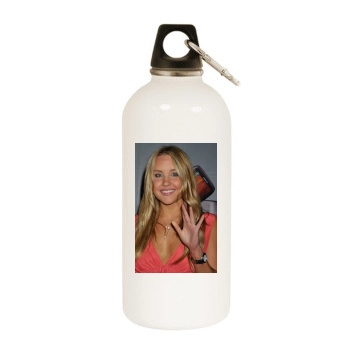 Amanda Bynes White Water Bottle With Carabiner