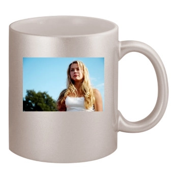 Amber Heard 11oz Metallic Silver Mug