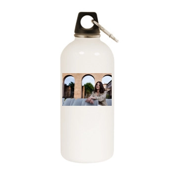 Asia Argento White Water Bottle With Carabiner