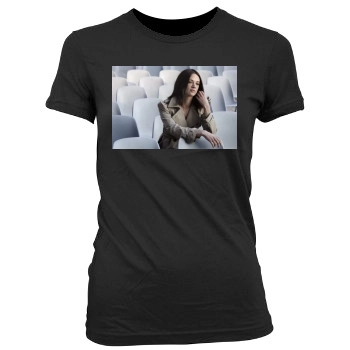 Asia Argento Women's Junior Cut Crewneck T-Shirt