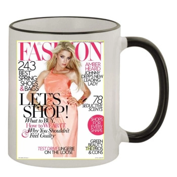 Amber Heard 11oz Colored Rim & Handle Mug