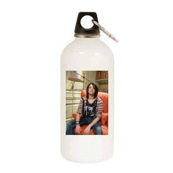 Asia Argento White Water Bottle With Carabiner