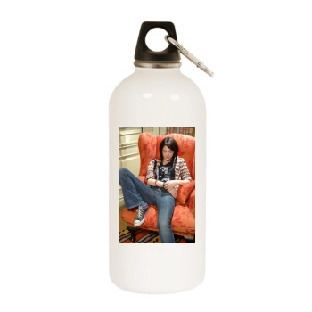 Asia Argento White Water Bottle With Carabiner