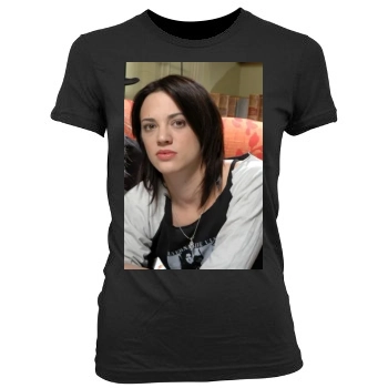 Asia Argento Women's Junior Cut Crewneck T-Shirt