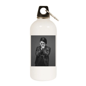 Asia Argento White Water Bottle With Carabiner