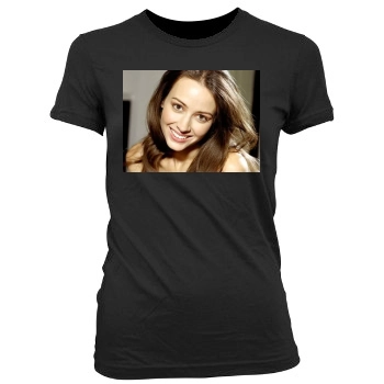 Amy Acker Women's Junior Cut Crewneck T-Shirt