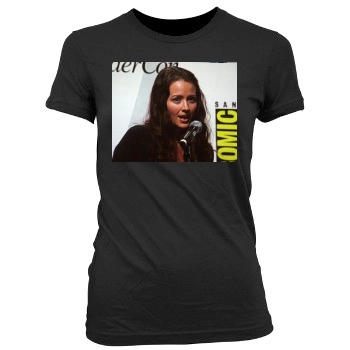 Amy Acker Women's Junior Cut Crewneck T-Shirt