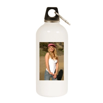 Alexa Havins White Water Bottle With Carabiner