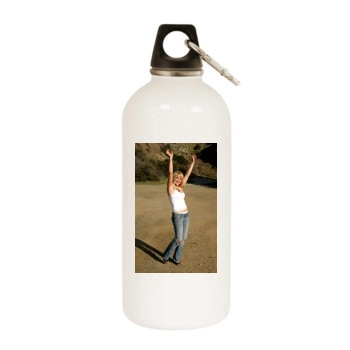 Alexa Havins White Water Bottle With Carabiner