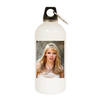 Alexa Havins White Water Bottle With Carabiner