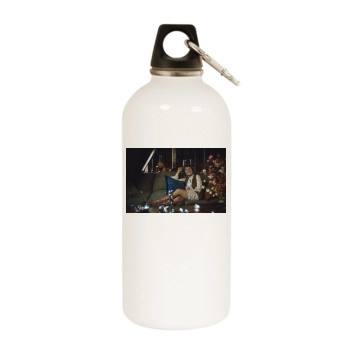 Annie Girardot White Water Bottle With Carabiner