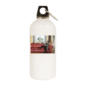 Anouk Aimee White Water Bottle With Carabiner