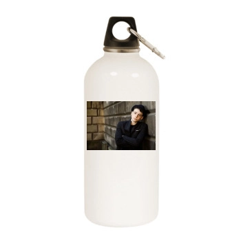 Anthony Boyle White Water Bottle With Carabiner