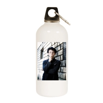 Anthony Boyle White Water Bottle With Carabiner