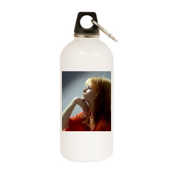 Axelle Red White Water Bottle With Carabiner