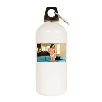 Gabbie Carter White Water Bottle With Carabiner