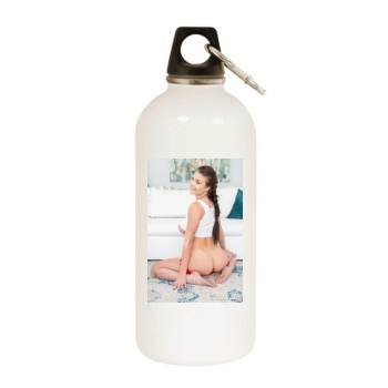 Gabbie Carter White Water Bottle With Carabiner