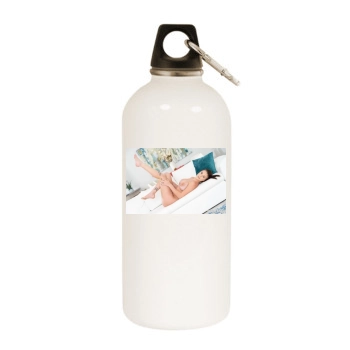 Gabbie Carter White Water Bottle With Carabiner