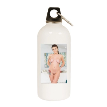 Gabbie Carter White Water Bottle With Carabiner