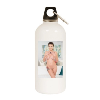 Gabbie Carter White Water Bottle With Carabiner