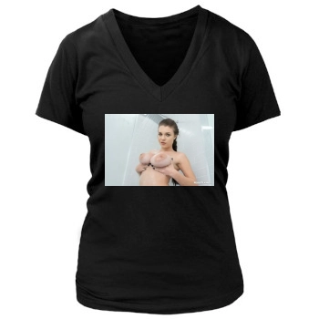 Gabbie Carter Women's Deep V-Neck TShirt